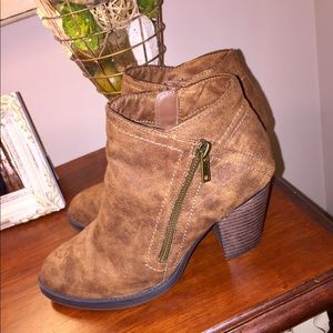Rampage Brown Ankle Boots 6.5